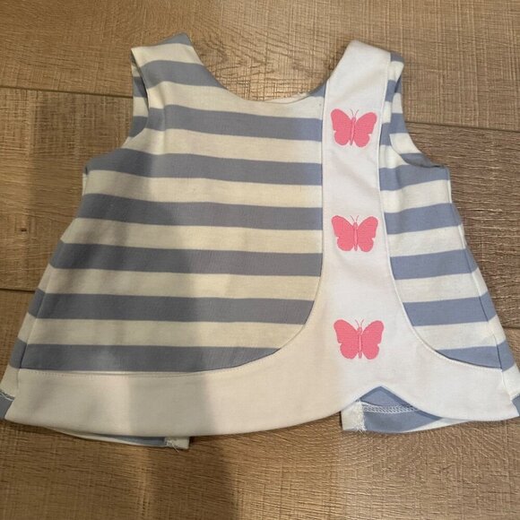 THE BEAUFORT BONNET COMPANY 12-18 MONTH BUTTERFLY OPEN BACK TOP SHIRT - Picture 2 of 5